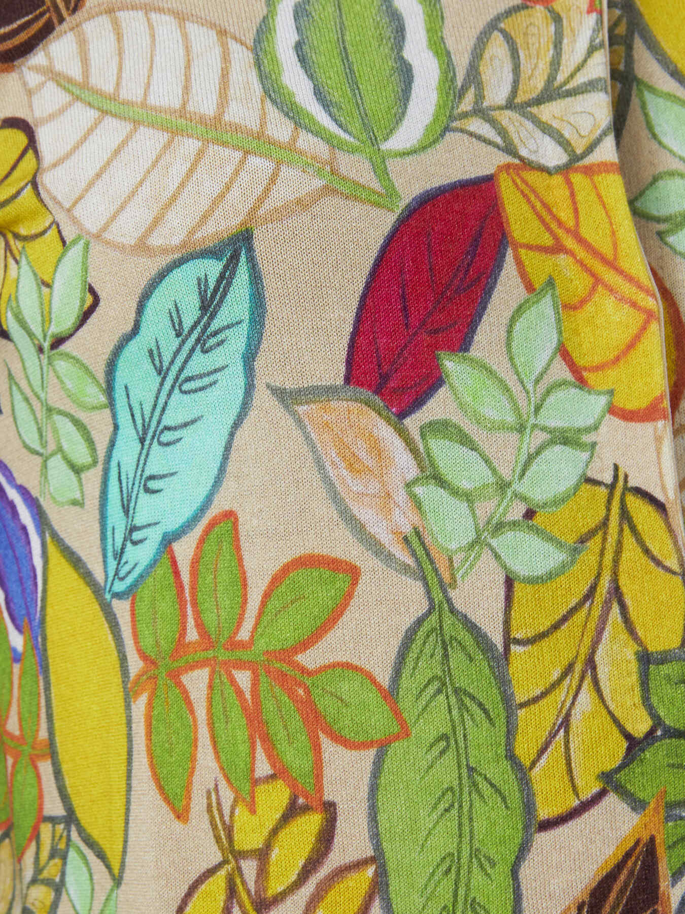 Kurze bedruckte Strickjacke image number 3