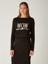 BOXY SWEATER WITH LETTERING image number 2
