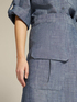 Falda cruzada de lino y algodón image number 3
