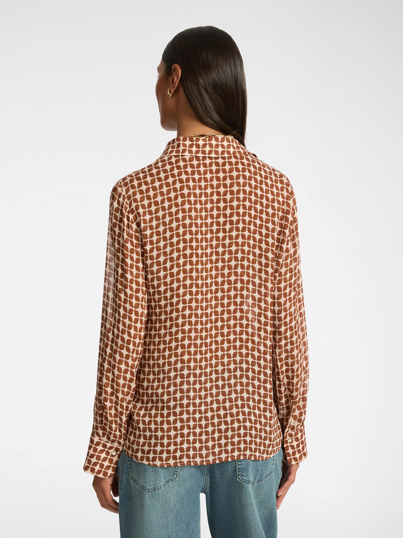 Geometric print shirt image number 1