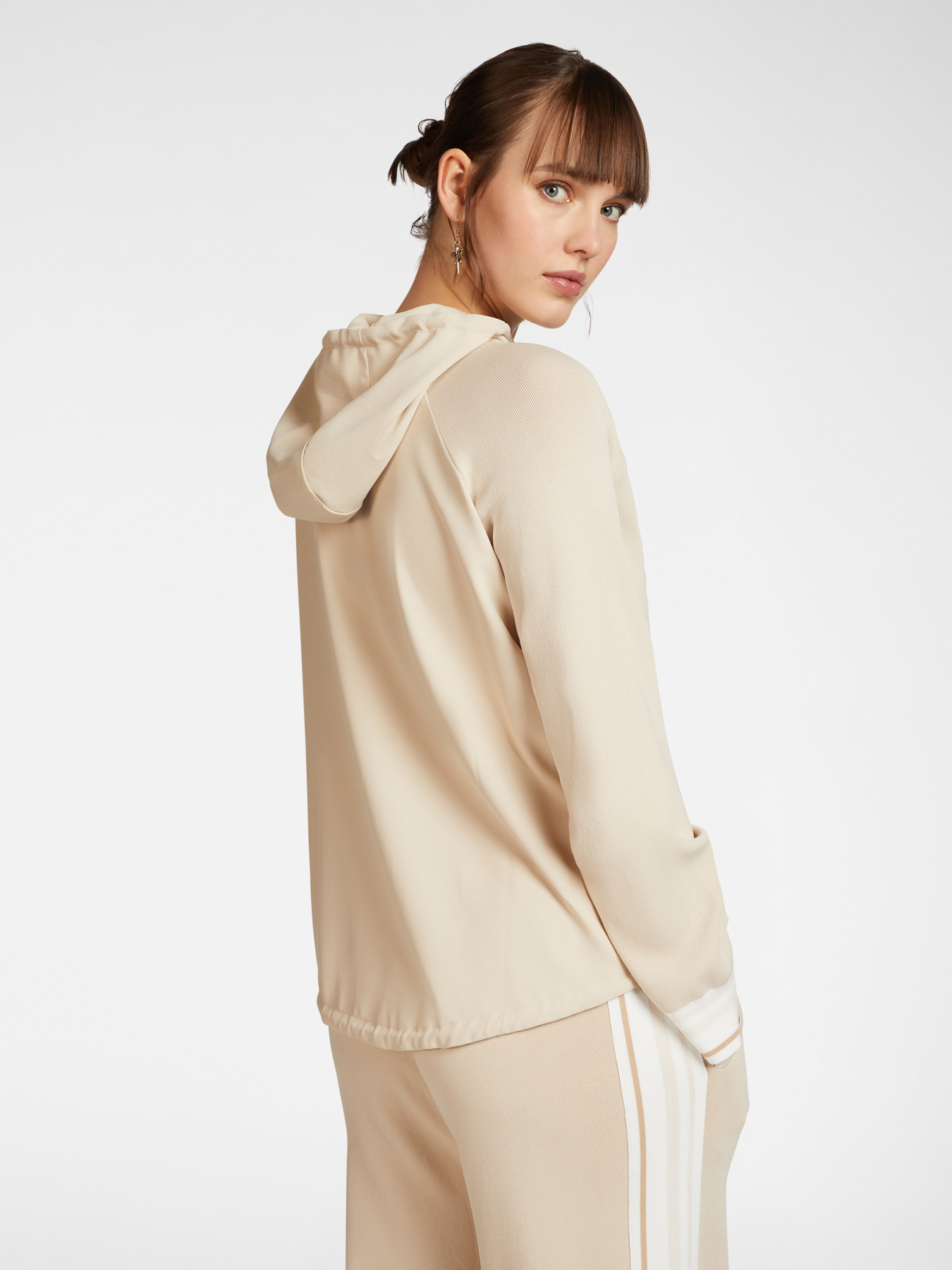 Cardigan mit Kapuze und gestreifter Bord&uuml;re image number 1