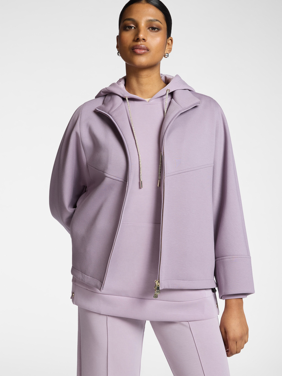 Jacket with high collar and zip