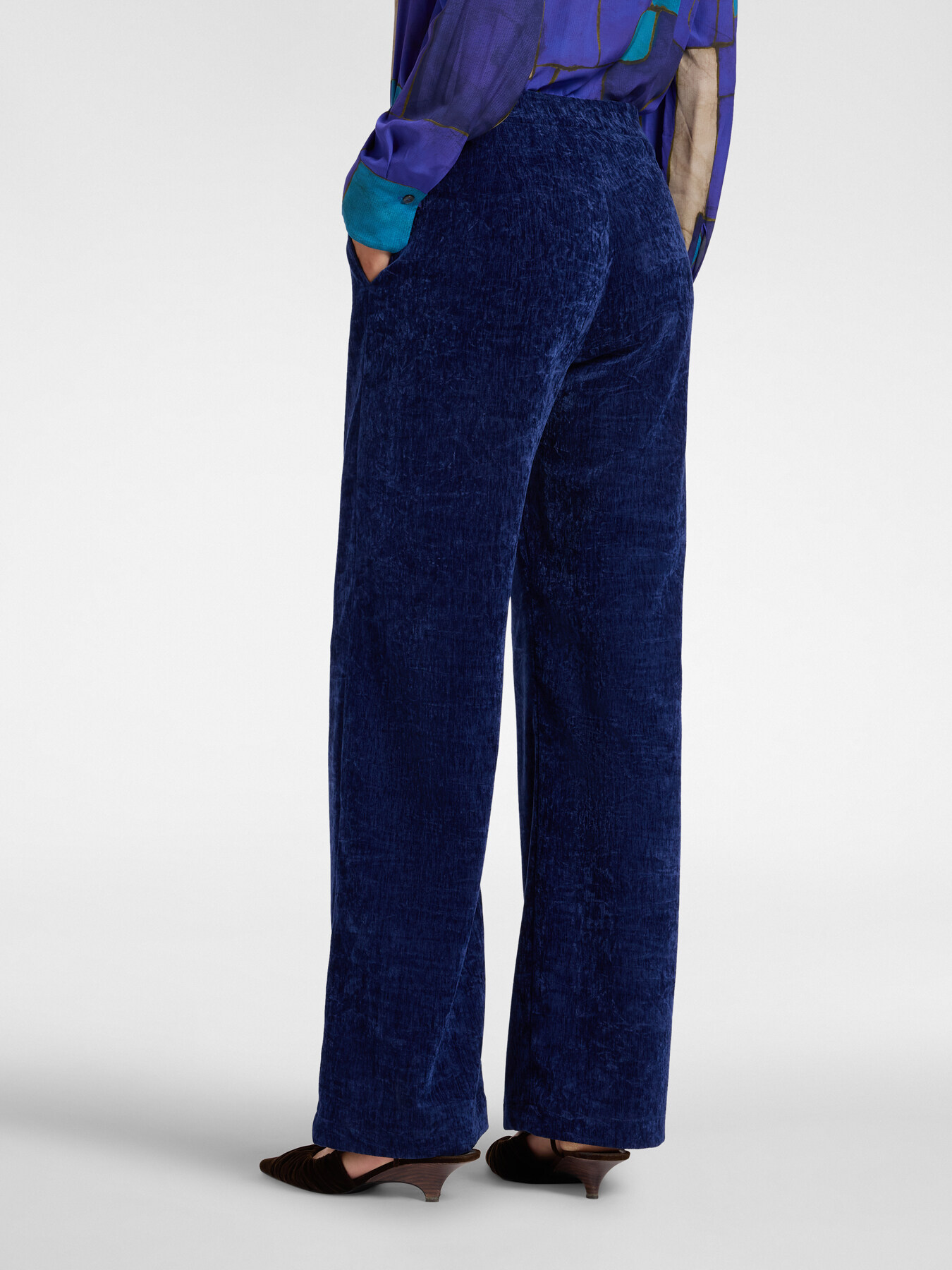 Velvet palazzo pants image number 1
