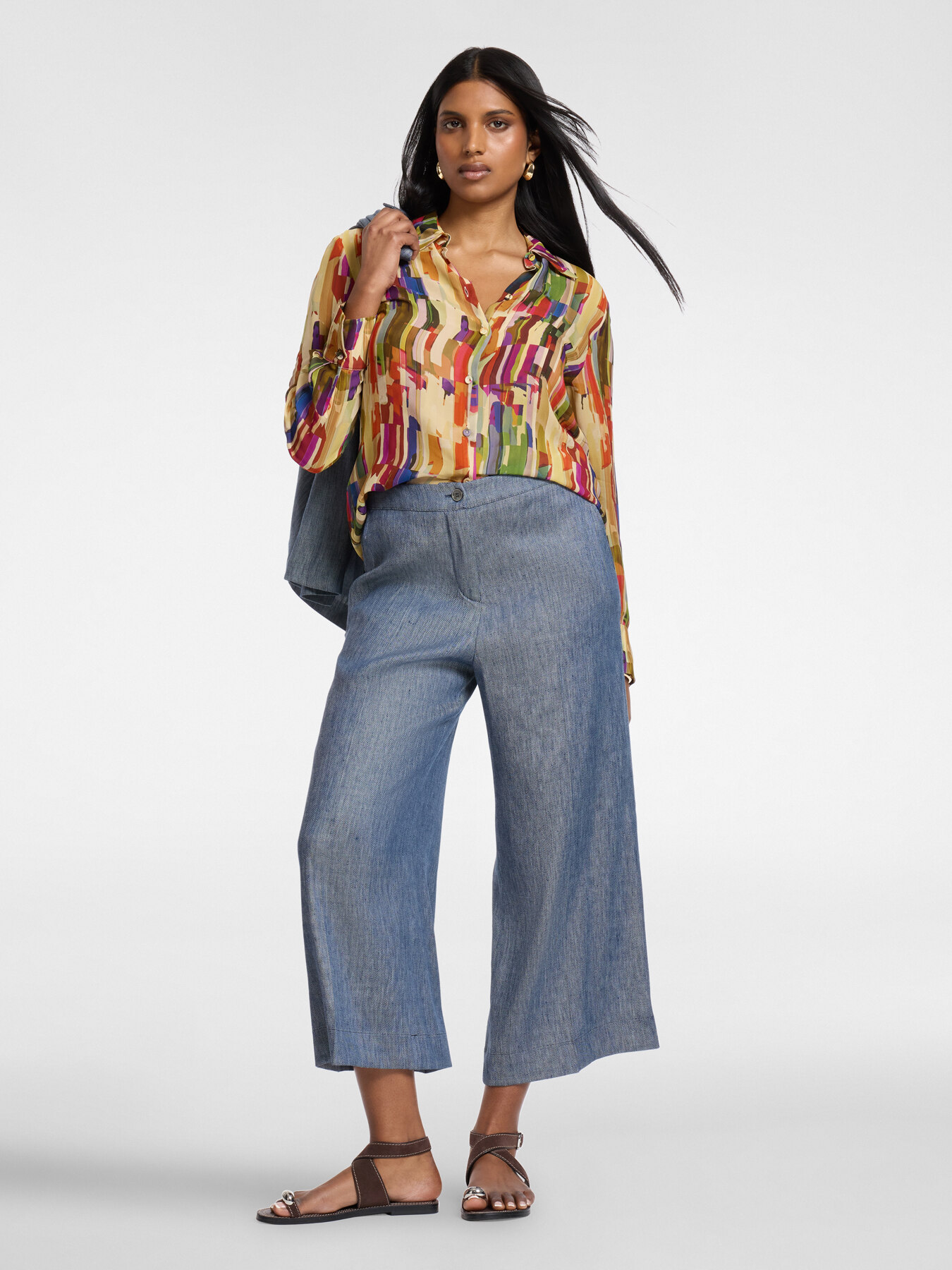 Printed viscose shirt image number 2