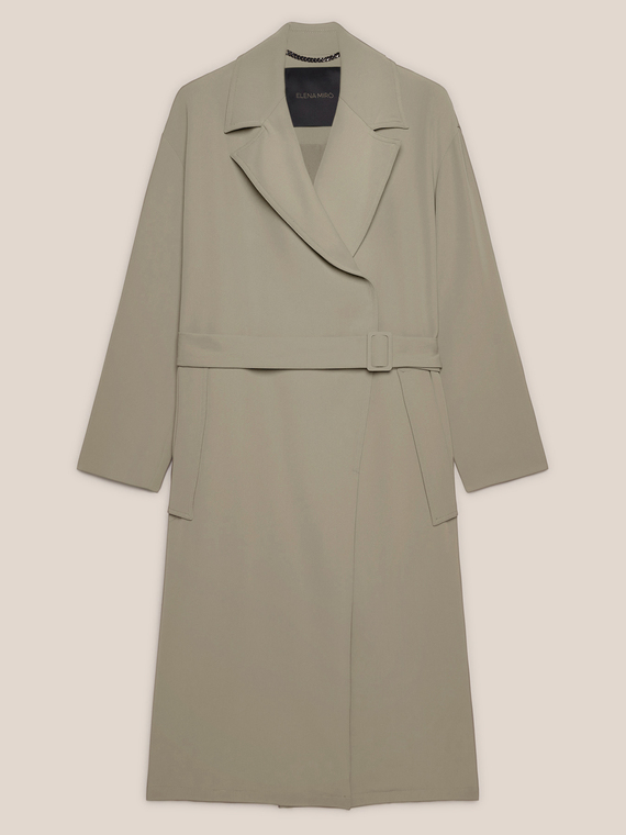 Flowing fabric trench coat
