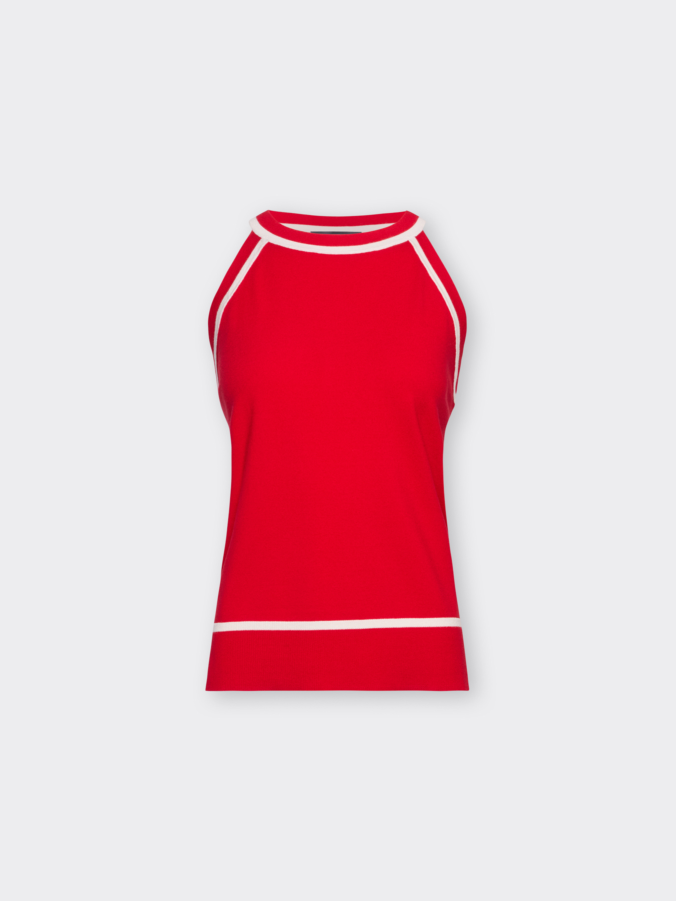 Mixed viscose knit top image number 4