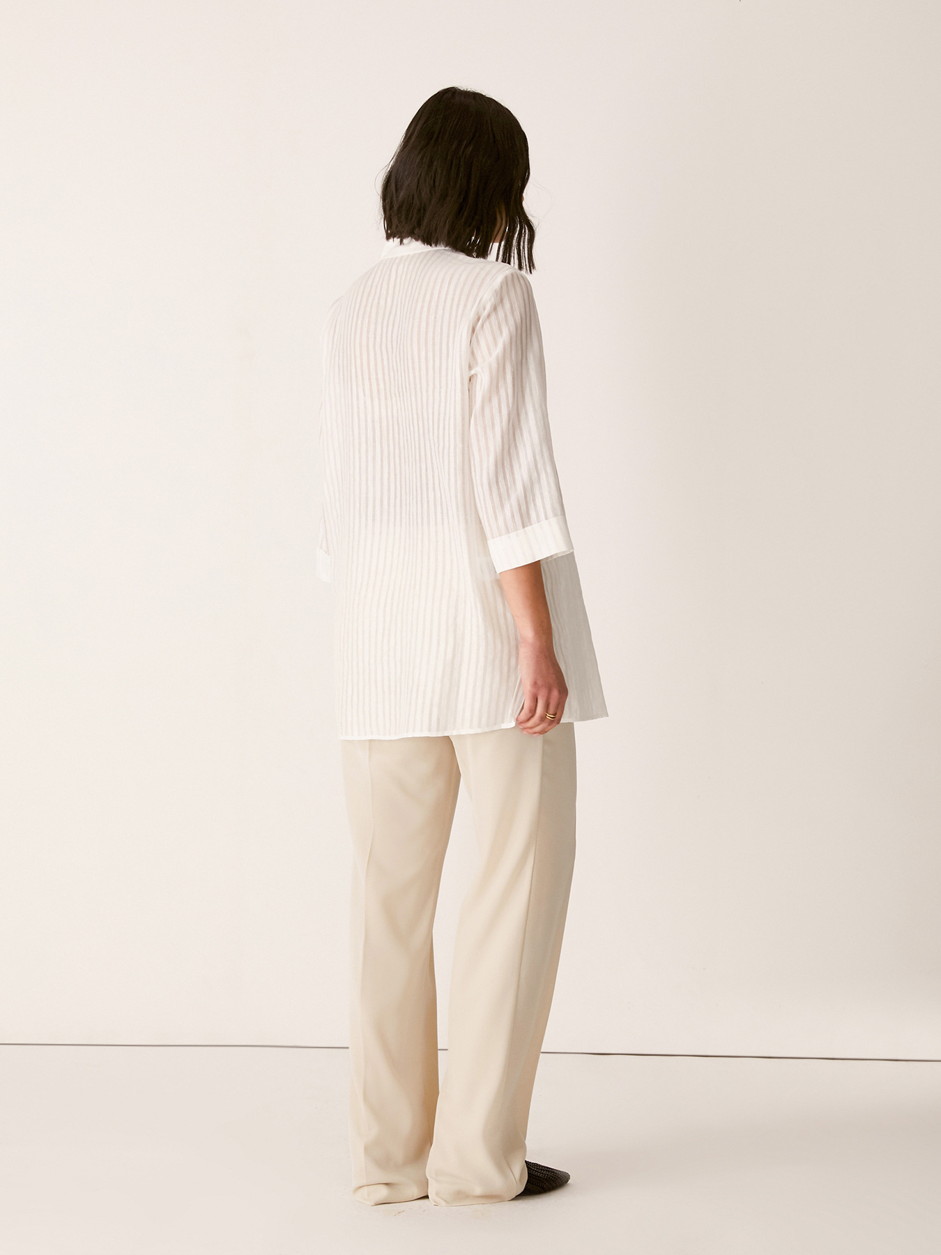 Flowing easy-care twill trousers image number 1