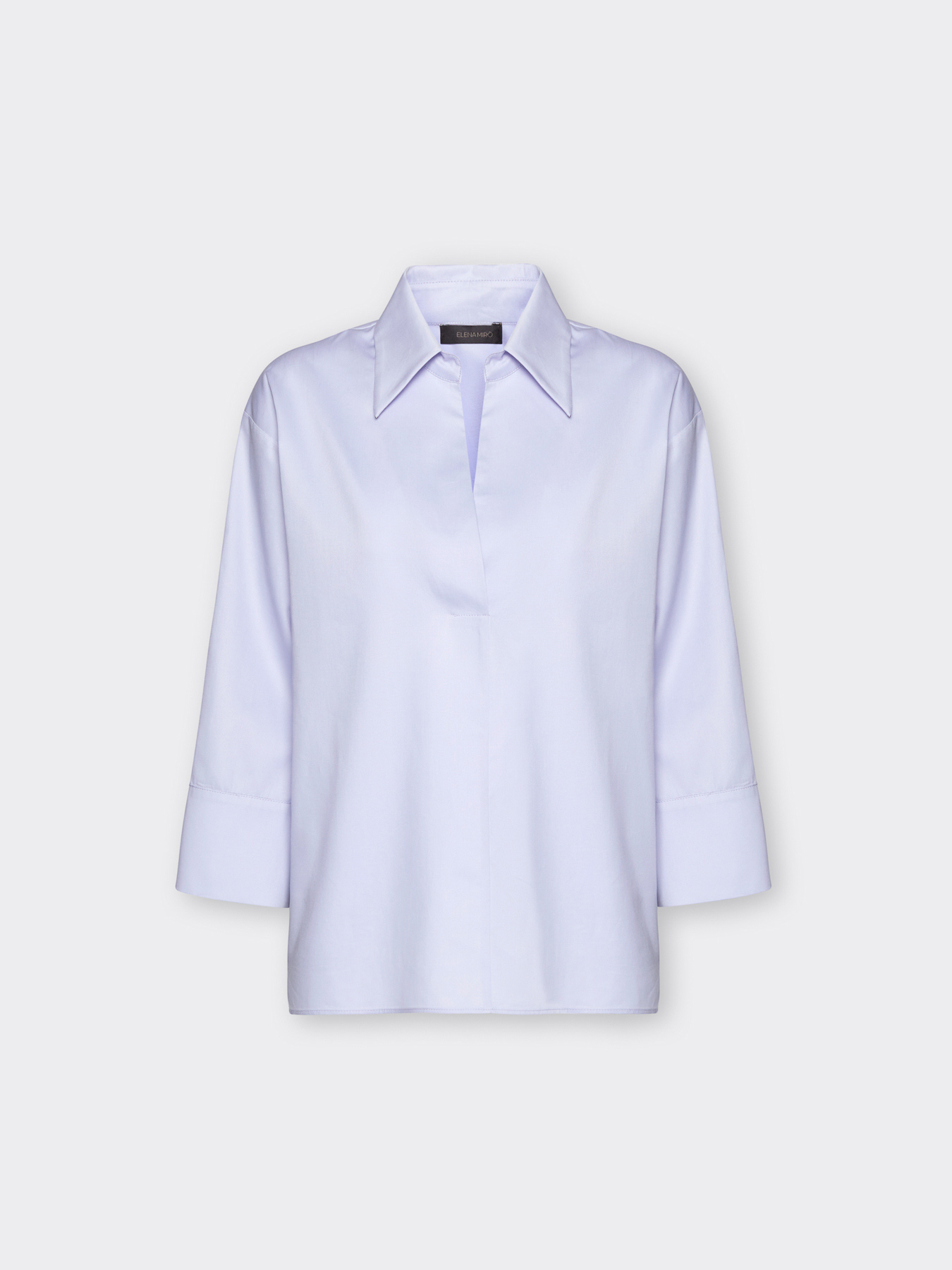 Three-quarter sleeve poplin shirt image number 4