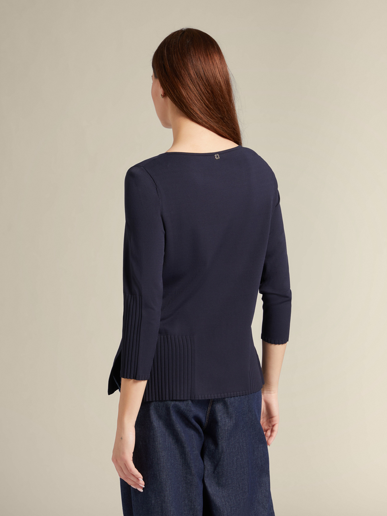 Sweater with wide ribbing image number 1