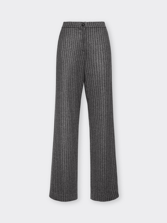 Pinstriped jacquard palazzo pants