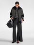 Flannel flare pants with slits image number 0