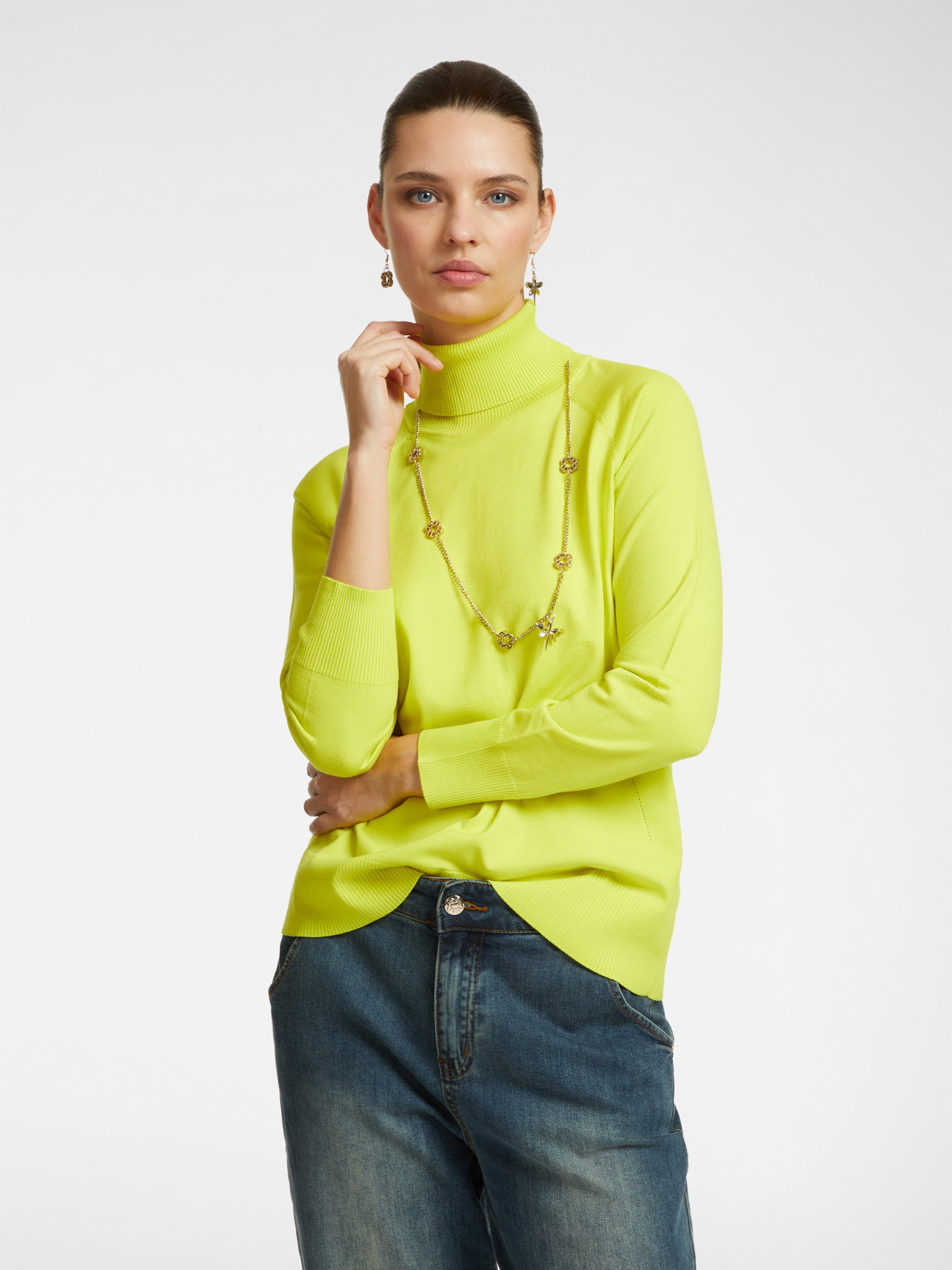 Jersey de cuello alto de viscosa LENZING&trade; ECOVERO&trade; image number 0