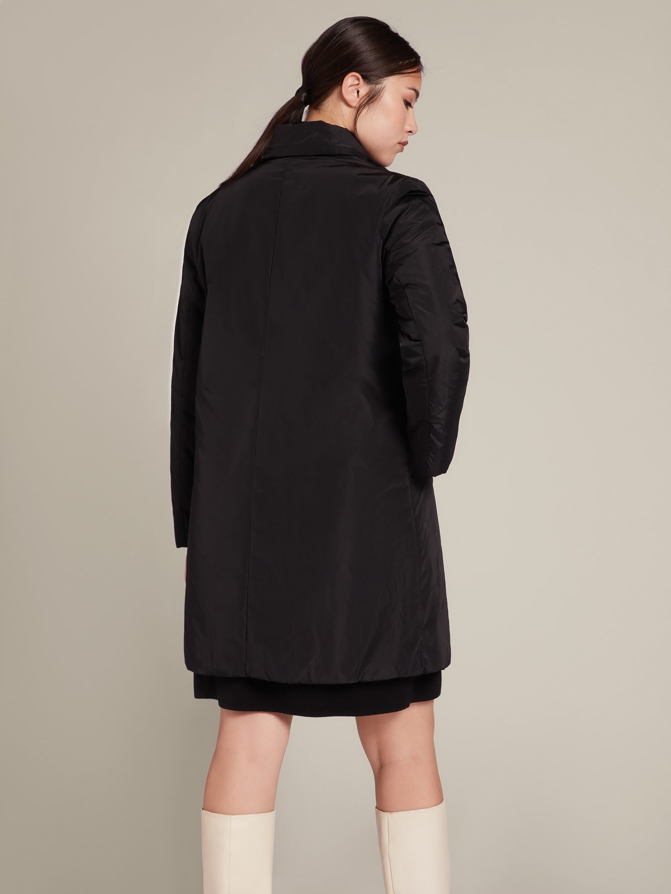 Nylon coat with padding image number 1