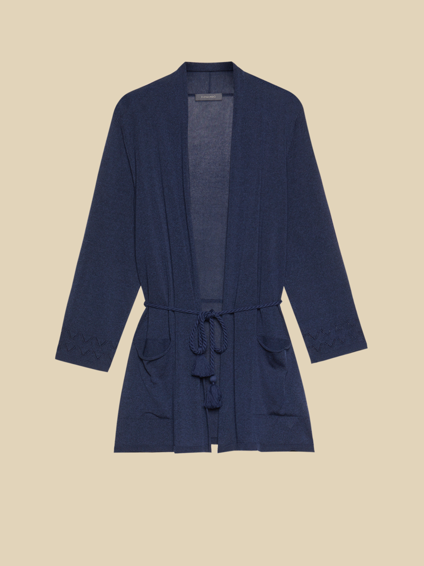 Long belted cardigan image number 4