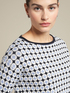 Jacquard sweater with geometric pattern image number 2