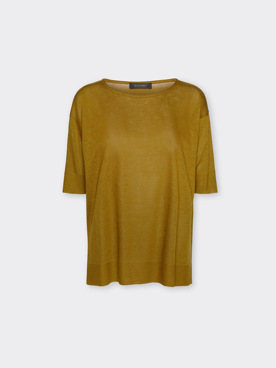 T-shirt in filato misto lyocell