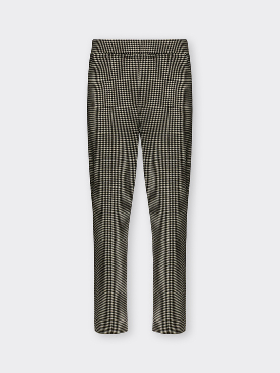 Pantalon slim jacquard court