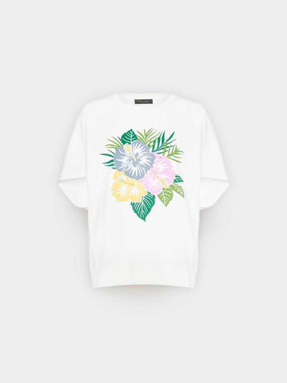 Printed cotton T-shirt