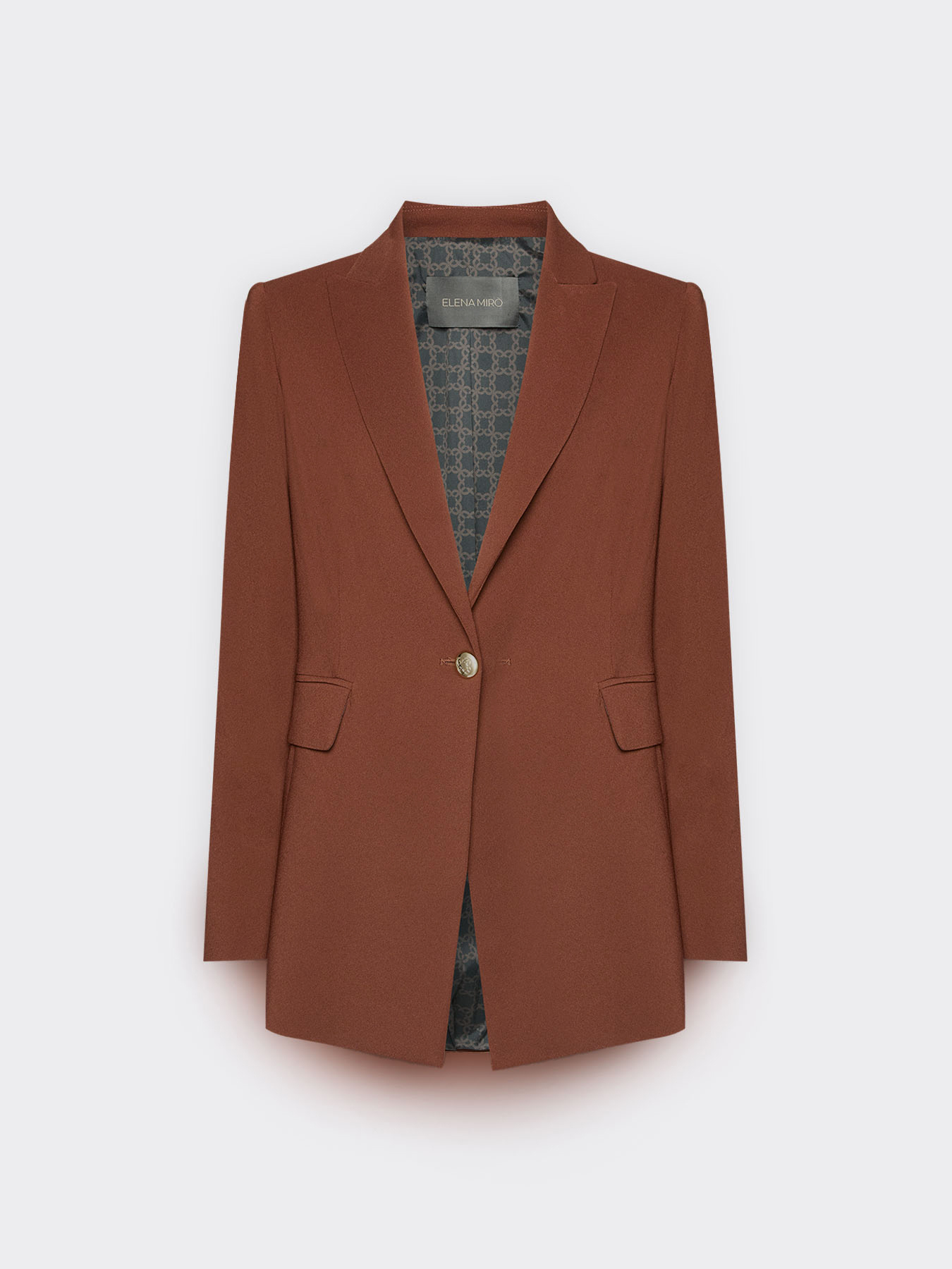 Cr&ecirc;pe blazer with Monogram button image number 4