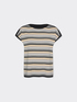 Viscose blend striped top image number 4