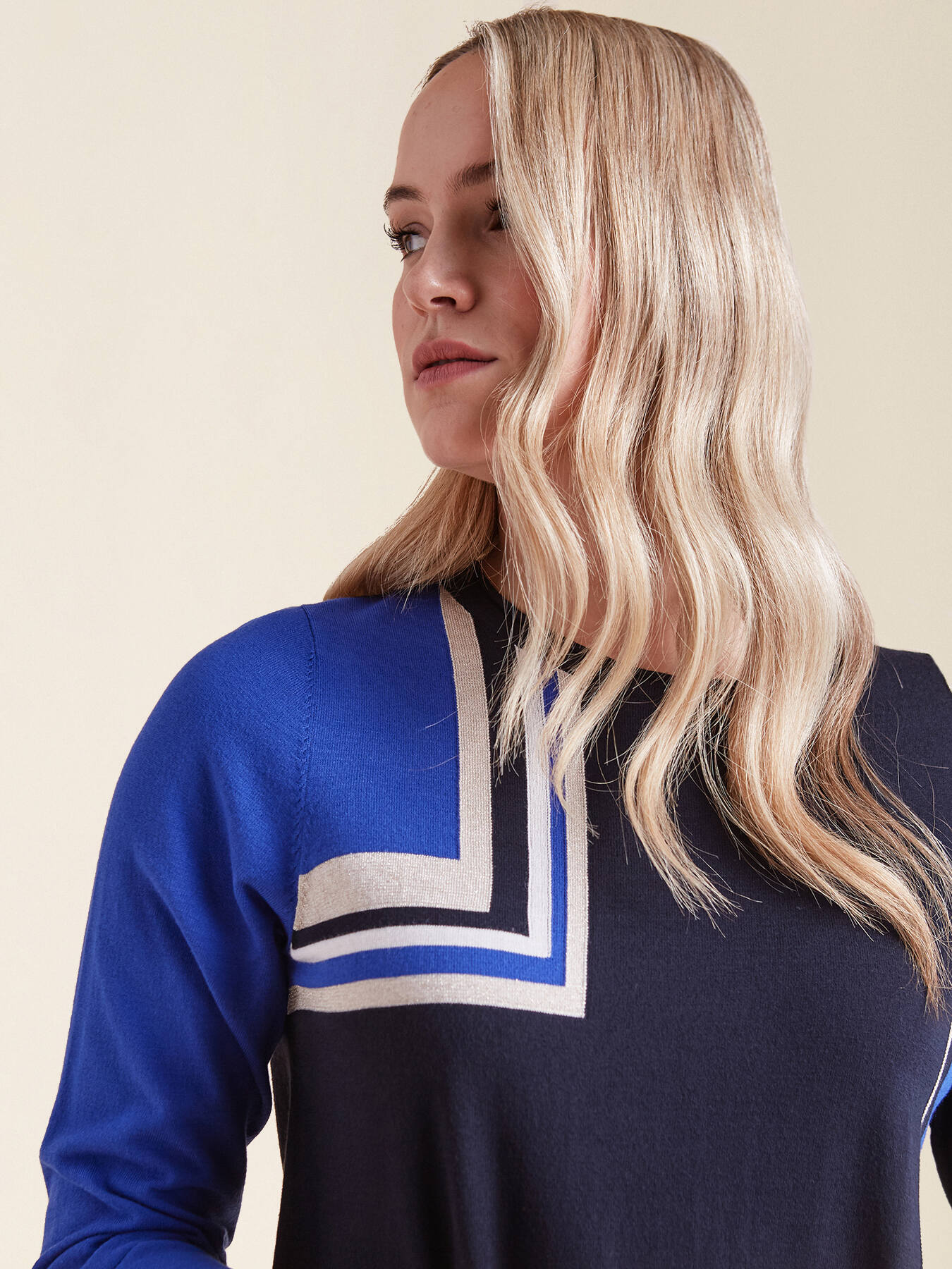 Maglia con intarsio geometrico image number 0