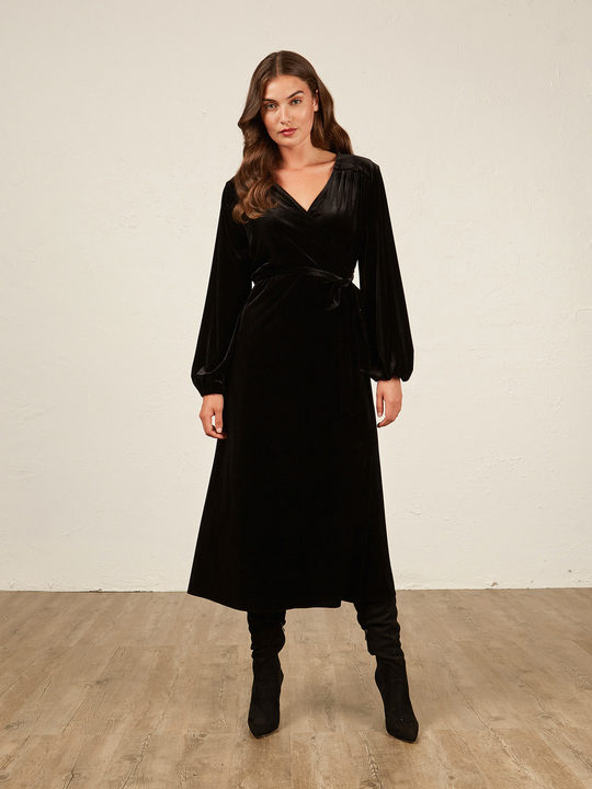 Elenamiro: Vestido de veludo Preto_1