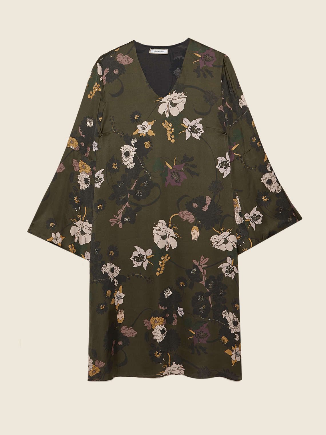 Elenamiro: Vestido longo em cetim estampado_8