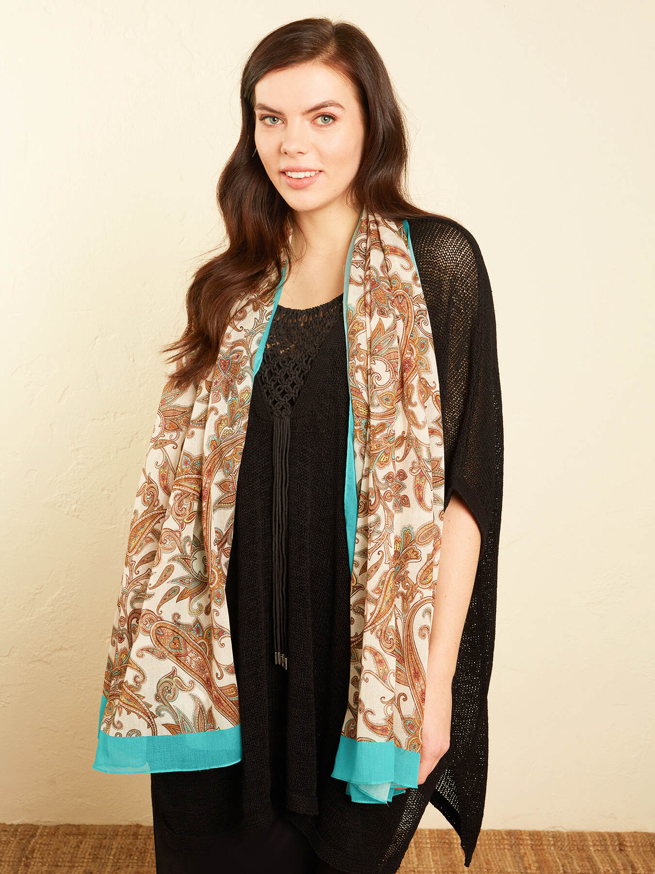 Echarpe com estampa de caxemira image number 2