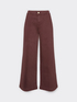 Pantaloni palazzo cropped vita alta image number 4