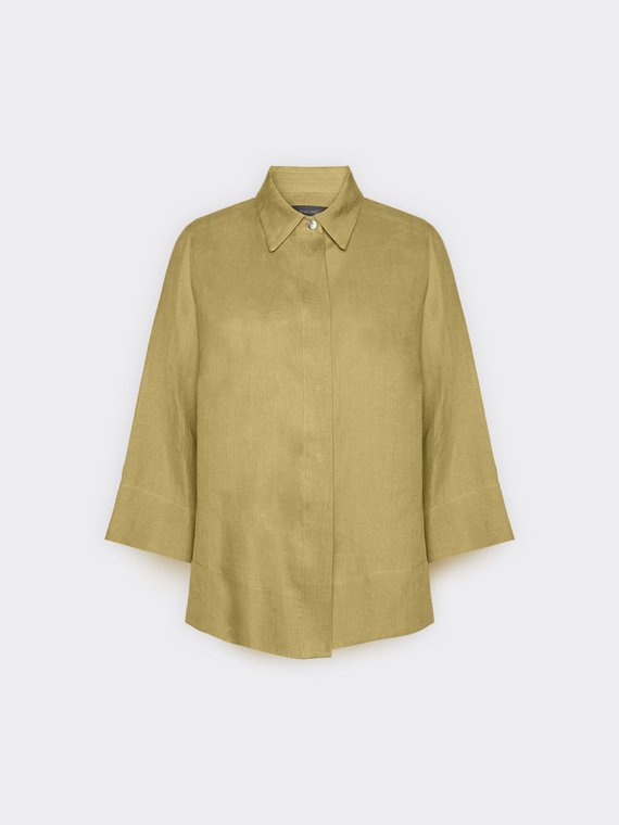 Camisa boxy em linho