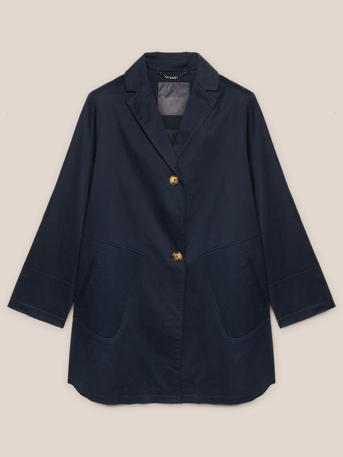 Stretch cotton pea coat image number 5