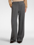 Pinstriped jacquard palazzo pants image number 2