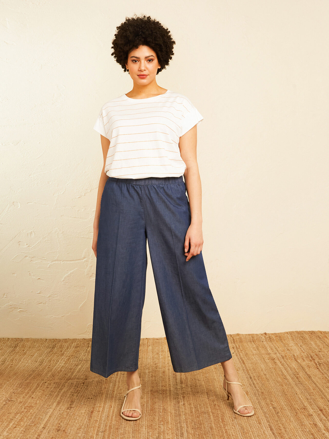 T-shirt &agrave; rayures lurex image number 3