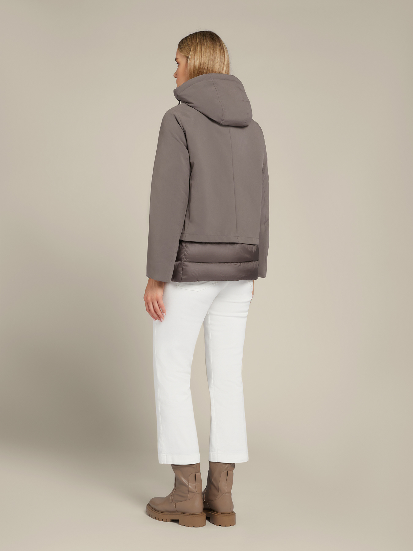 Short technical nylon down jacket image number 2