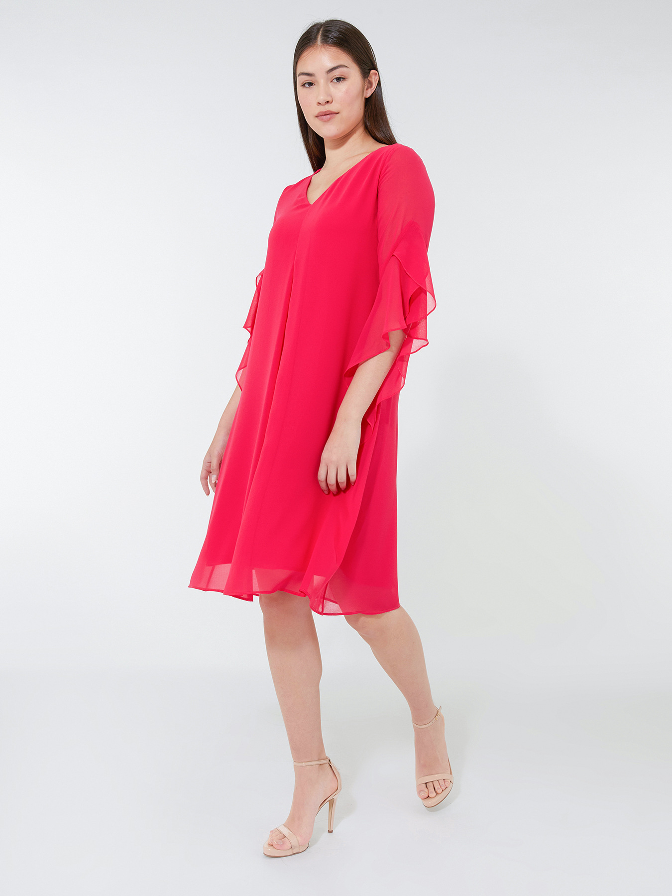 Abito elegante con maniche svasate image number 0