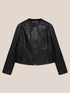 Faux leather openwork jacket image number 4
