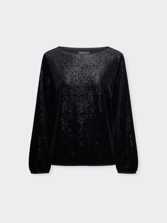 Laminierte Chenillebluse