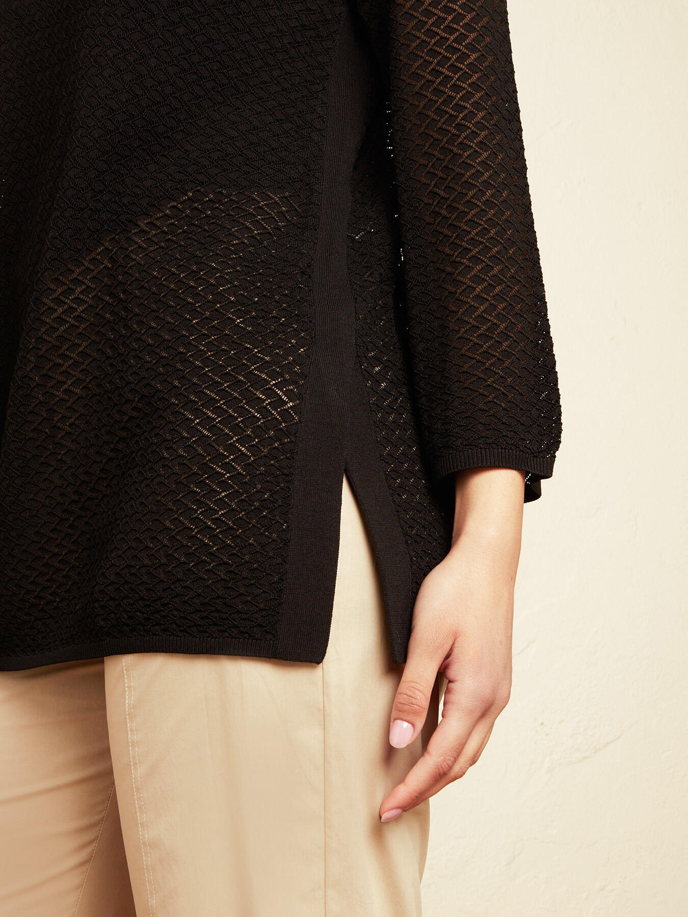 Pullover mit Lochmuster image number 3