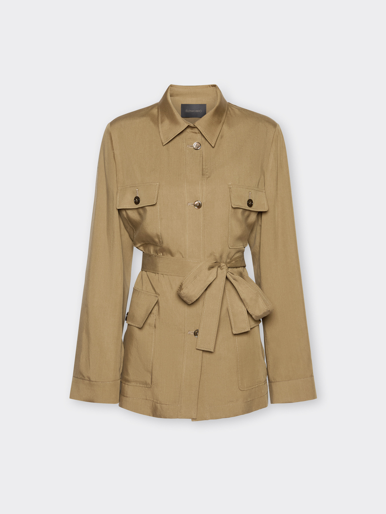 Tencel safari jacket with belt