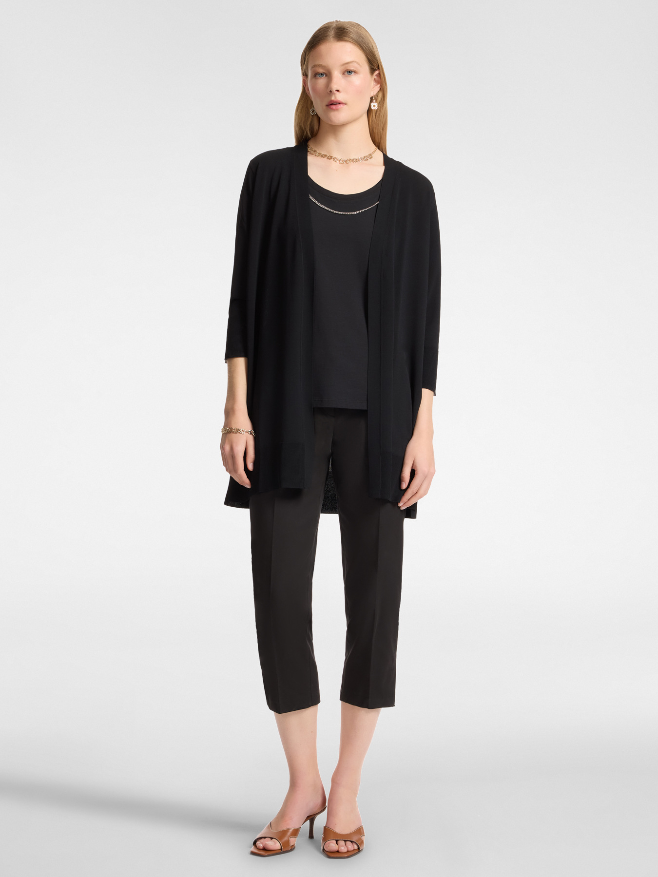 Long cardigan open at the front image number 2