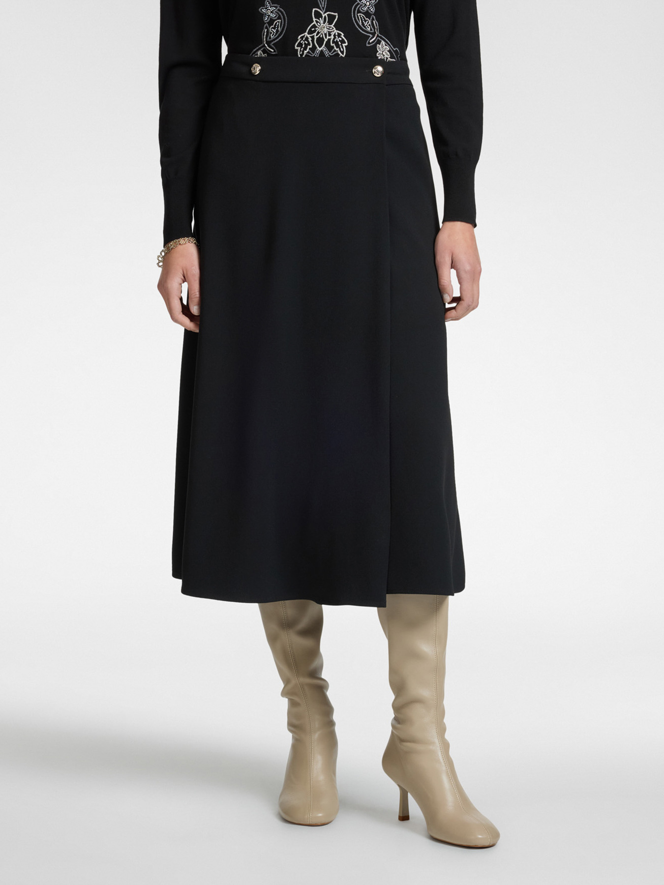 Flared wrap skirt image number 2