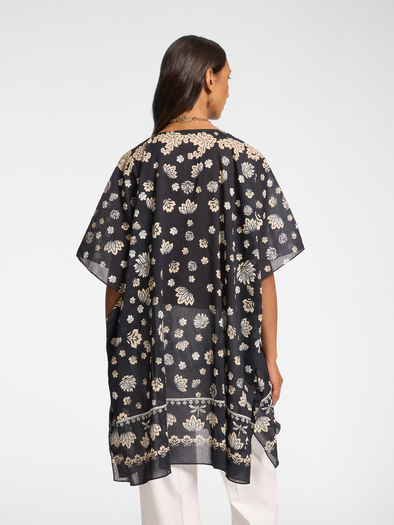 Caftan imprim&eacute; et brod&eacute; image number 1