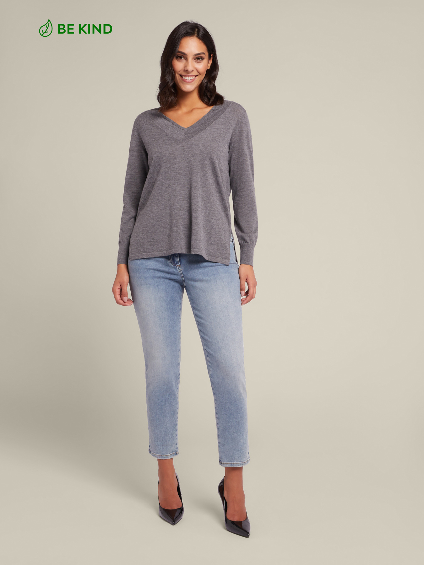 Jersey de pico en lana sostenible image number 4