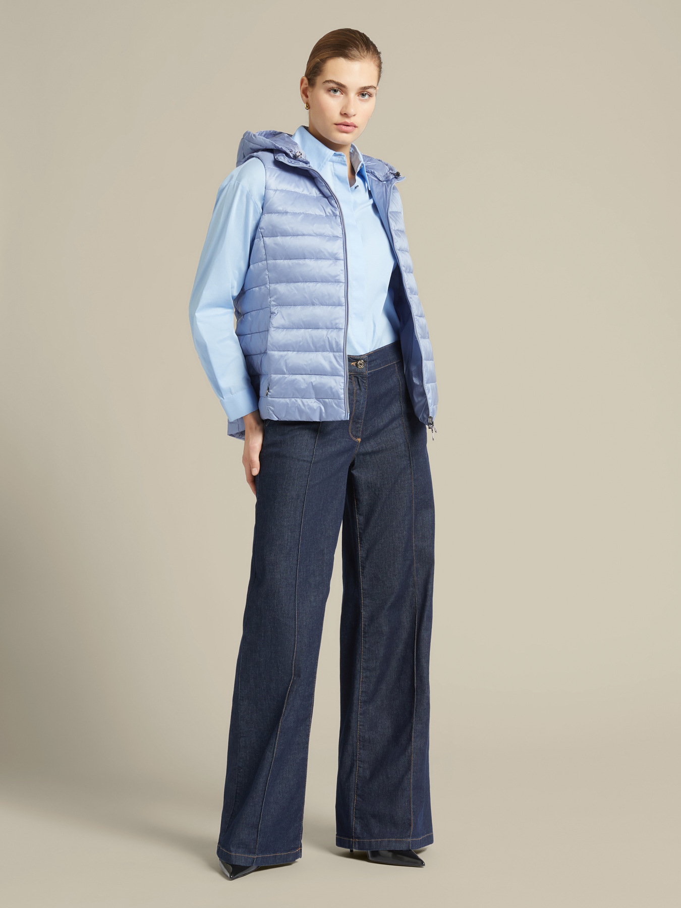 Quilted recycled nylon vest image number 3