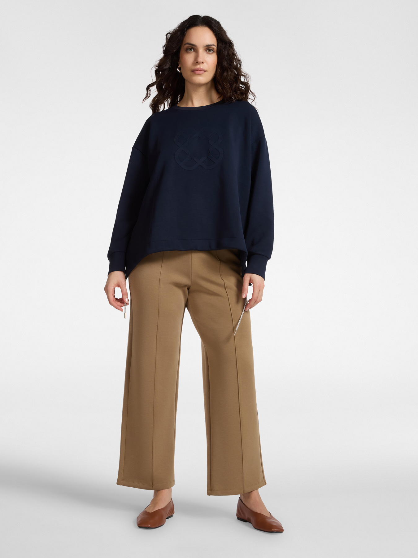 Palazzo pants in scuba image number 0