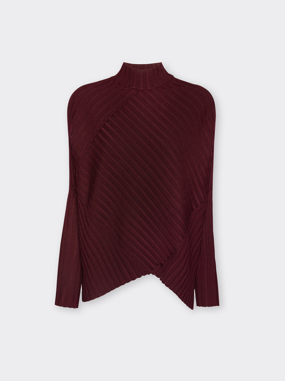 Pull ample avec m&eacute;lange de c&ocirc;tes