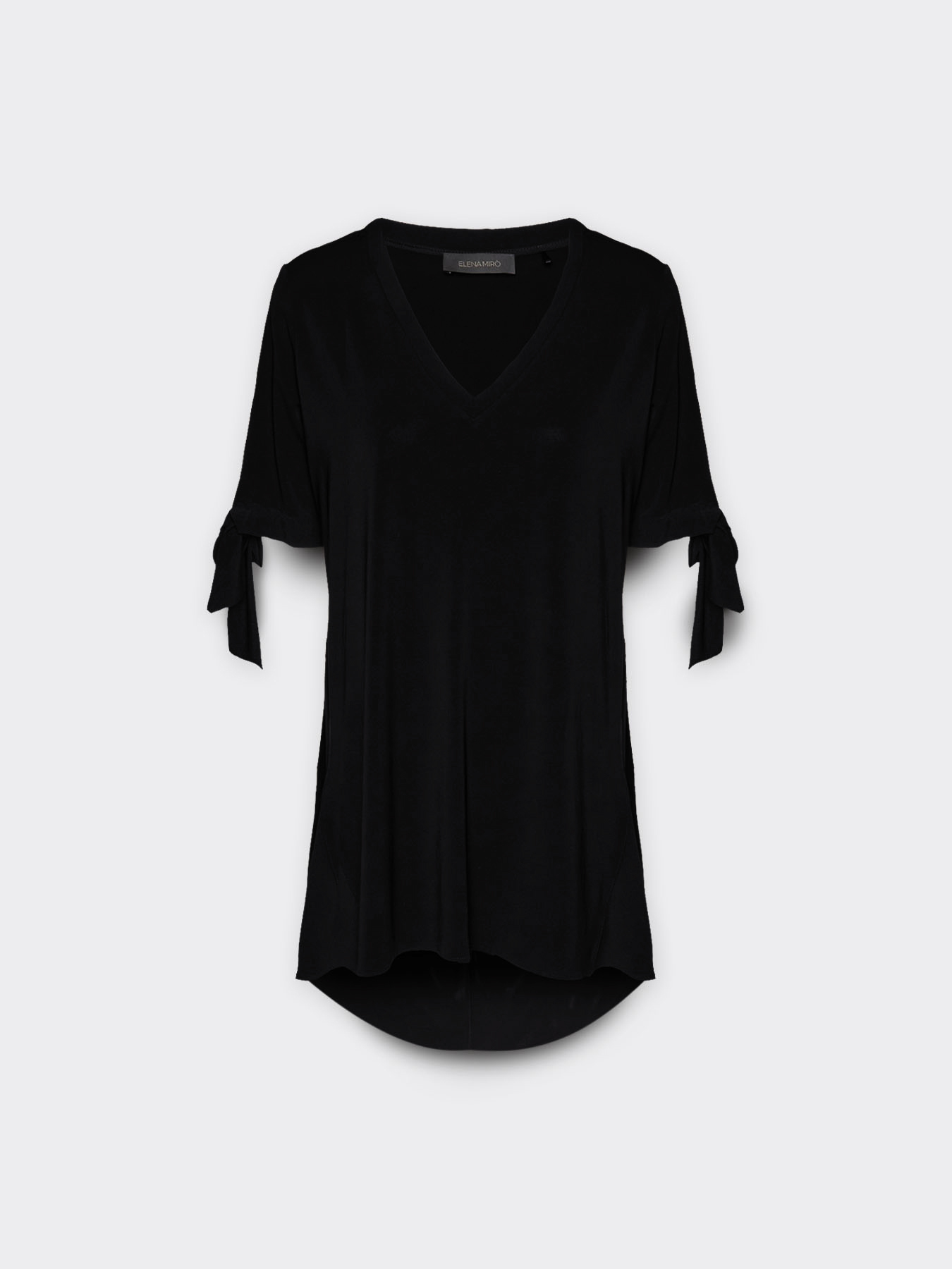 T-shirt oversize avec n&oelig;uds au bas des manches image number 4