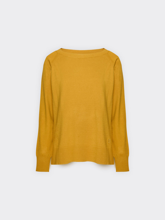 Viscose crew neck sweater