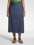 A-line midi skirt in Chambray image number 2