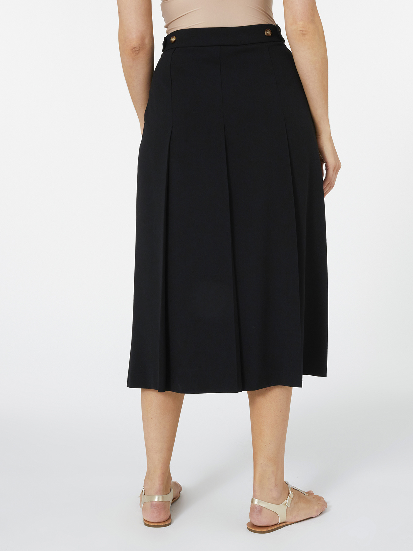 Falda midi con pliegues image number 2